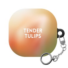 몬드몬드 포인트 네추럴 갤럭시 버즈프로/버즈라이브 하드 케이스 + 키링, Tender tulips
