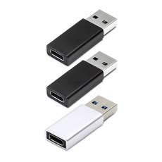 스토리링크 C to USB 3.0 A OTG 메탈 변환 젠더 블랙 2p + 실버 세트, 혼합색상