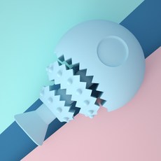 카르노코리아 강아지 피쉬 노즈워크 장난감 FREE, 블루, 1개