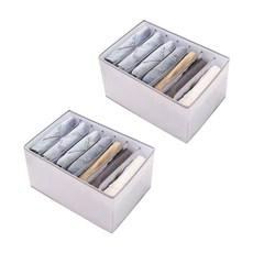 유로엔젤 칸칸마다 깔끔정리 옷장 정리함, 그레이, 2개