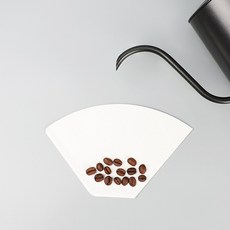 칼딘 U형 핸드드립 커피필터 화이트 1~4인용, 8개, 50개입 8개, 50개입