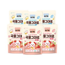 엘빈즈 유아용 건강한 곡물 그대로 현미 쌀과자 STEP2 30g x 2종 세트, 딸기맛, 치즈맛, 3세트