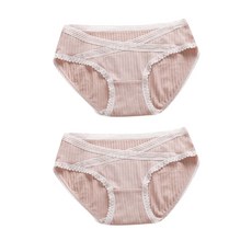 크로스 로우웨스트 레이스 임산부 팬티 2p