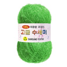 yarna 대용량 고급 수세미 100g, 102 연두, 1개