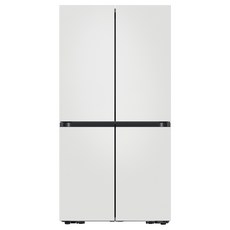 삼성전자 비스포크 4도어 냉장고 메탈 875L 방문설치, 매트 멜로우 화이트,
