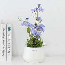 도시정원 수레국화 조화 소품, 블루, 1개