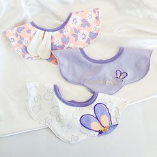 HARAROI 幼兒款花園兔子圍巾圍兜 3件組