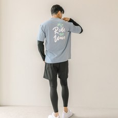 튜브트리 남성용 레이어드 래쉬가드 + 비치팬츠 AE8223PL