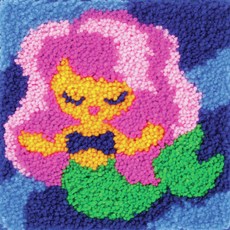 유엘스타일 스킬자수 쪼꼬미 방석 DIY 패키지 30 x 30 cm, 1개, B6인어공주 1개, B6인어공주