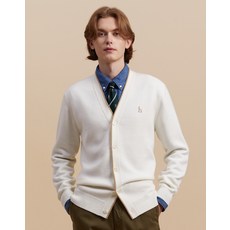  헤지스 남성용 FINE WOOL 컬러 배색 울 가디건 HZSW3D201CR 