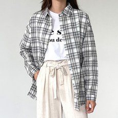 부루앤쥬디 여성용 베이직 체크 셔츠