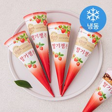 복음자리 딸기잼 콘 (냉동), 150ml, 4개