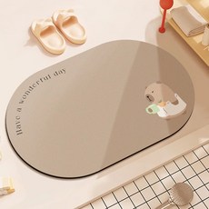 다다랜드 카피바라 빨아쓰는 규조토 발매트, 브라운 카피바라