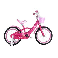 로얄베이비 어린이 머메이드 자전거 40cm + 바구니, 핑크(자전거), 바구니(랜덤발송), 110cm