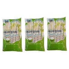 정담아 UH홈데코 일회용 고급 개별포장 대나무 젓가락, 3개, 50개