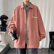 남성용 편한 스타일 단추형 캐주얼 얇은 자켓