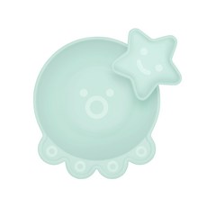 채널앤코리아 채널앤쥬 시리얼볼 + 종지 세트 문어, 민트, 1세트