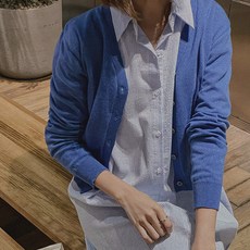 타미와플브이넥가디건