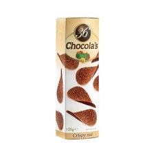 36 Chocolas 比利時榛果牛奶巧克力圓脆片, 125g, 1盒