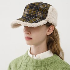 로켓런치 여성용 R FUR EAR FLAP BALL CAP