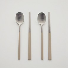 Laboni 實心湯匙套組, 湯匙2入 + 筷子2入, 1組