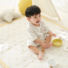 밤부베베 아동용 동물숲 쿨링 방수패드, 타이거 옐로, 1개