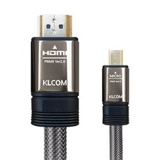 케이엘컴 4K UHD Micro HDMI to HDMI V2.0 케이블, 1개, 1.8m