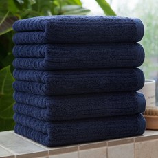 기라로쉬 프리미엄 텐센모달 더블라인 호텔타월 200g, 네이비, 5개