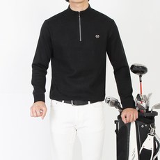 Mineflow 男款拉絨襯裡 DW 羊毛半拉鍊針織衫