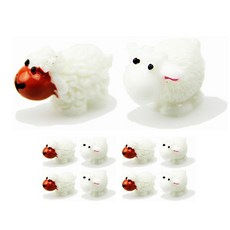 softholic 小羊生態缸花盆室內擺飾 2種*5入組, 混合顏色