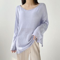 여성여름긴팔니트