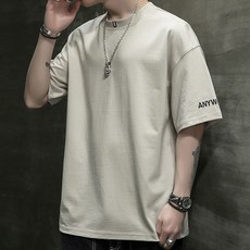 앤디즈 남성용 베이직 심볼 오버핏 반팔 티셔츠