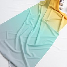  나비손길 사계절 얇은 폴리스판 그라데이션 옷감 원단, 6썸머타임 