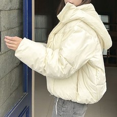 토마토팩토리 여성용 미엘 목도리 하이넥 웰론 패딩점퍼