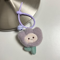 소리달 튤립 스마일 방울 꽃 솜 인형 가방키링