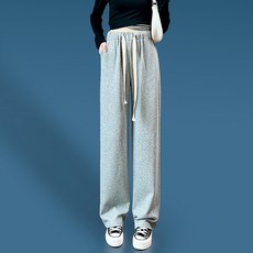 여성용 와이드 레그 밴딩 바지 LL39