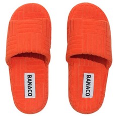 banaco Vivid Terry 室內毛拖鞋 M(260mm) 橘色 - 柔軟舒適, 防滑耐磨, 時尚居家, 1雙