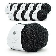 쎄비 트위드 에코 뜨개실 40g x 10p, 48 먹색, 10개