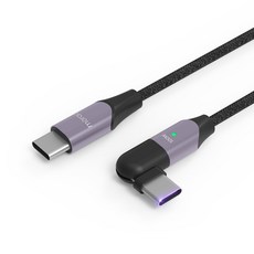 모락 로테 회전 LED USB C to C 타입 고속 충전 케이블 100W