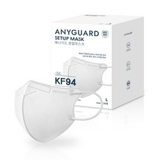 애니가드 셋업 새부리형 마스크 대형 KF94, 30개입, 1개, 화이트