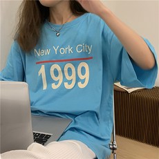 Newyork City 1999 캔디 컬러 임산부 반소매 티셔츠