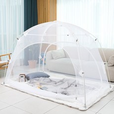 DDASUMI TENT 蚊帳帳篷型床蚊帳皮膚, 白色