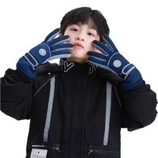 하라로이 아동용 눈꽃송이 스키 장갑 양손착용