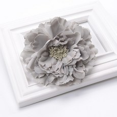 玫瑰花窗簾固定夾 12.5cm, 花灰色, 2個