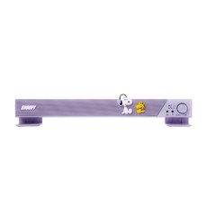 로이체 피너츠 스누피 2채널 LED 사운드바 USB 스피커 + 캐릭터 마그넷 2종, 바이올렛, PNTS-RSB-A-SN