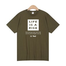 팀스핏 남녀공용 라이프 레터 반팔 티셔츠