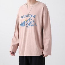 티셔츠 남성용 알럽홈 트렌드 마운틴 티셔츠