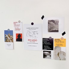 월데코 포스터 엽서 감성사진 6종 피카소 + 컬러칩 스티커 세트, 혼합색상