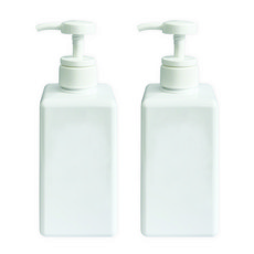 뉴앤룩 사각 리필용기 디스펜서 일반형 450ml, 02 화이트, 2개
