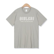 디엘크리 버블 타이핑 로고 남여공용 빅사이즈 베이직 라운드 17수 반팔 티셔츠